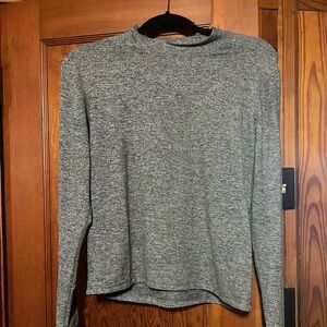 Cropped, Long Sleeve, mock neck, Zobha top. XL